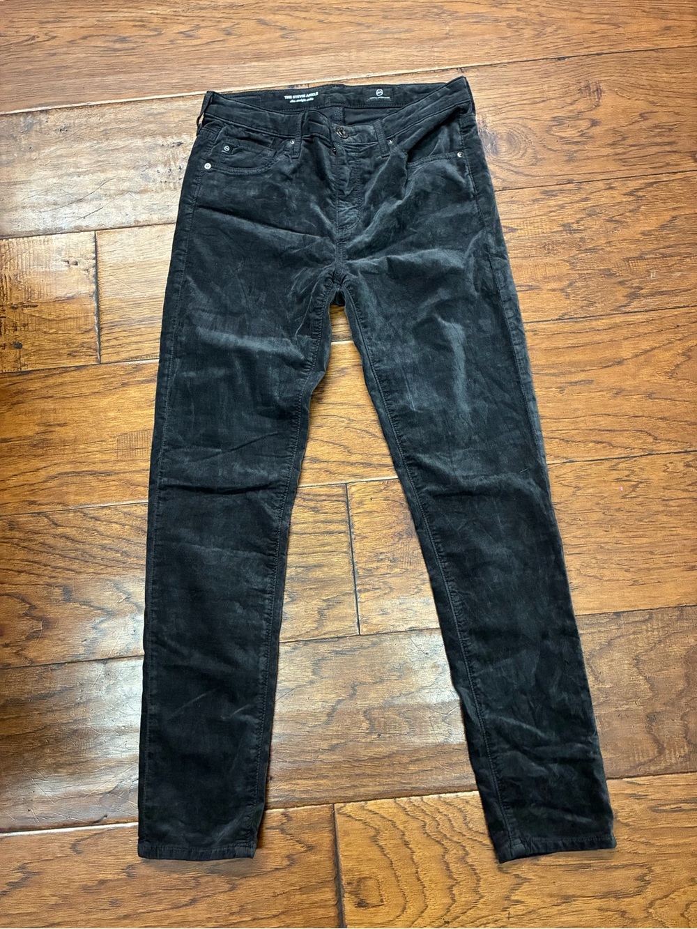 Ag Adriano Goldschmied slim straight the Stevie ankle velour pant whimsigoth